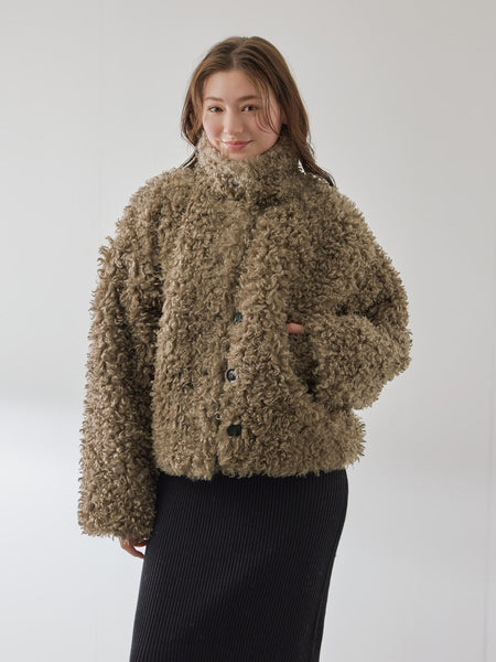 プードルフェイクファーブルゾン