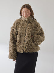 プードルフェイクファーブルゾン