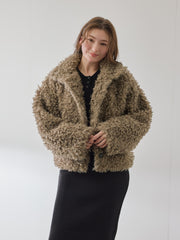 プードルフェイクファーブルゾン