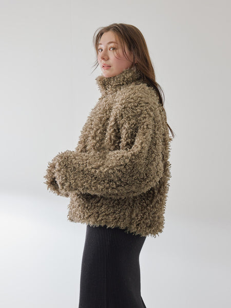 プードルフェイクファーブルゾン