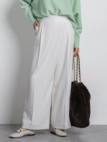 ソフィーツイルストレッチワイドパンツ ≪洗える≫