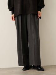 ウールライクストレッチ2タックパンツ≪手洗い可能≫