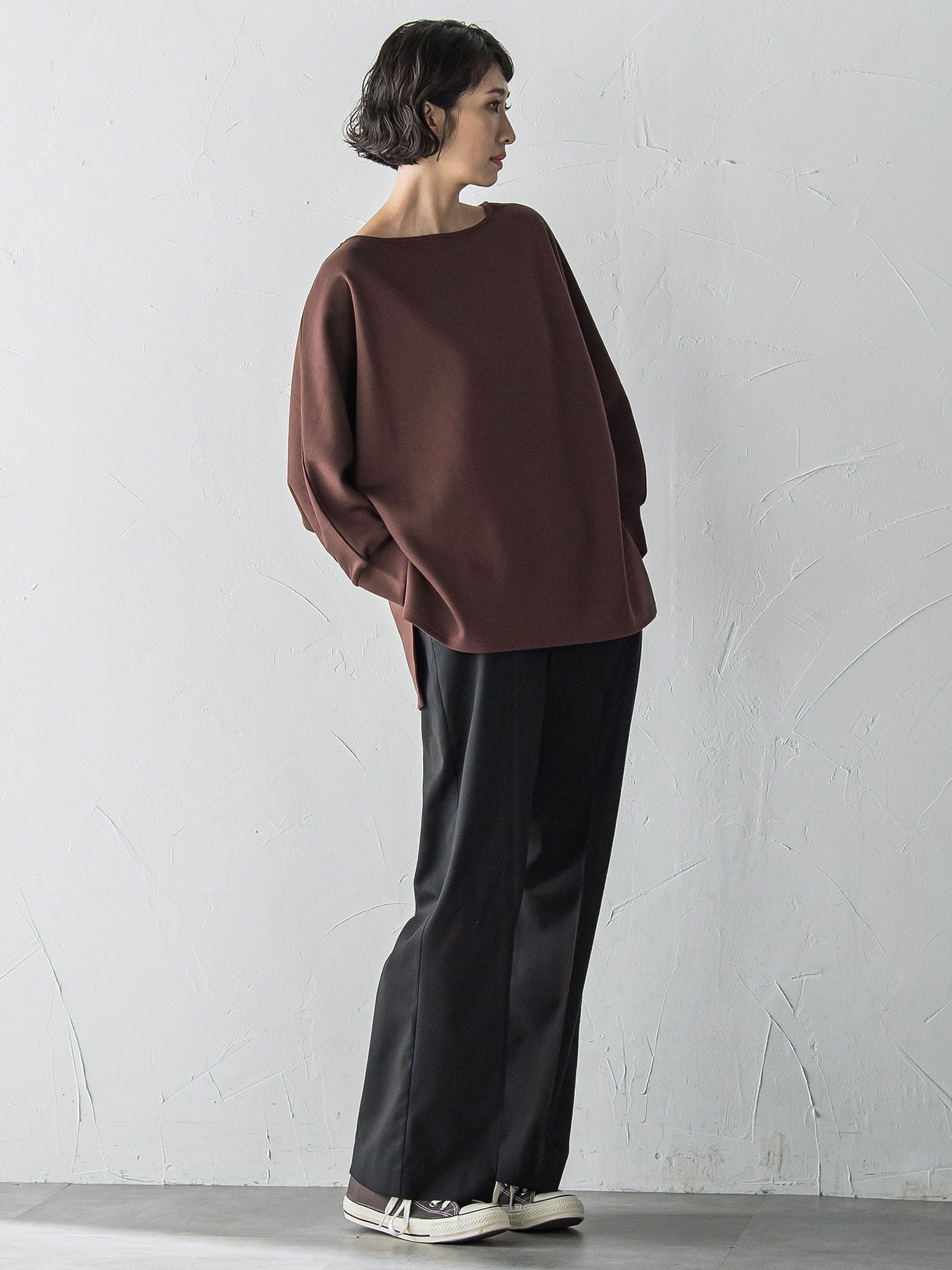 【WEB限定】”ウエストゴムで快適”ワイドパンツ≪洗濯機で洗える≫