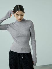 サムホールハイネックニットプルオーバー≪手洗い可能≫