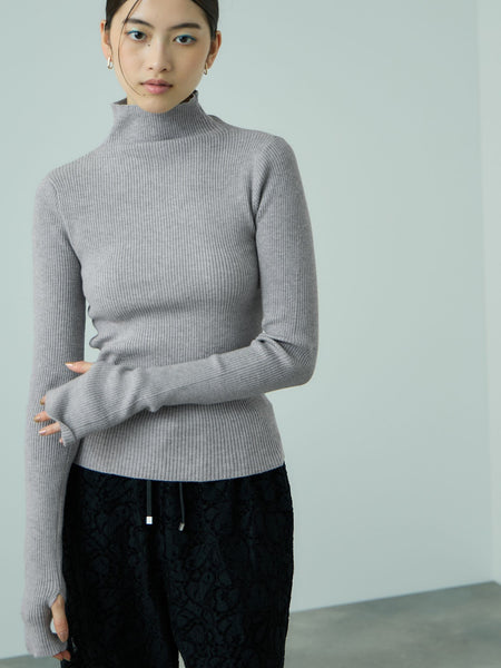 サムホールハイネックニットプルオーバー≪手洗い可能≫