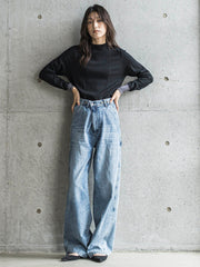 2WAYウエストペインターデニムパンツ≪洗濯機で洗える≫