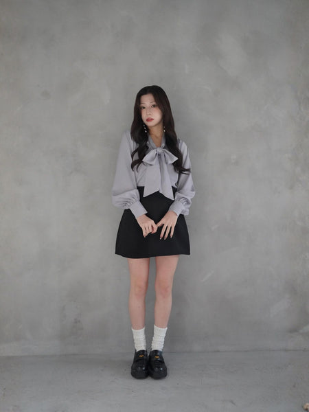 Bowtie Satin Blouse