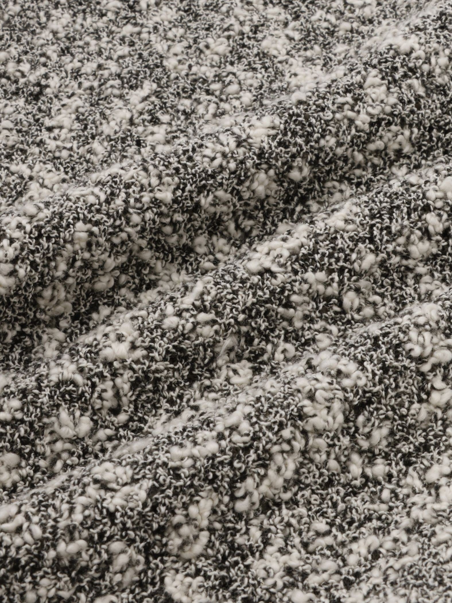 ＜陰影で魅せる＞ツイード風MIXスラブポロカーデ