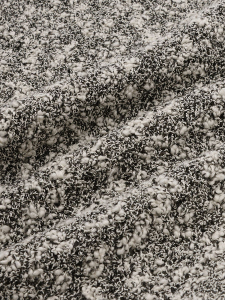 ＜陰影で魅せる＞ツイード風MIXスラブポロカーデ