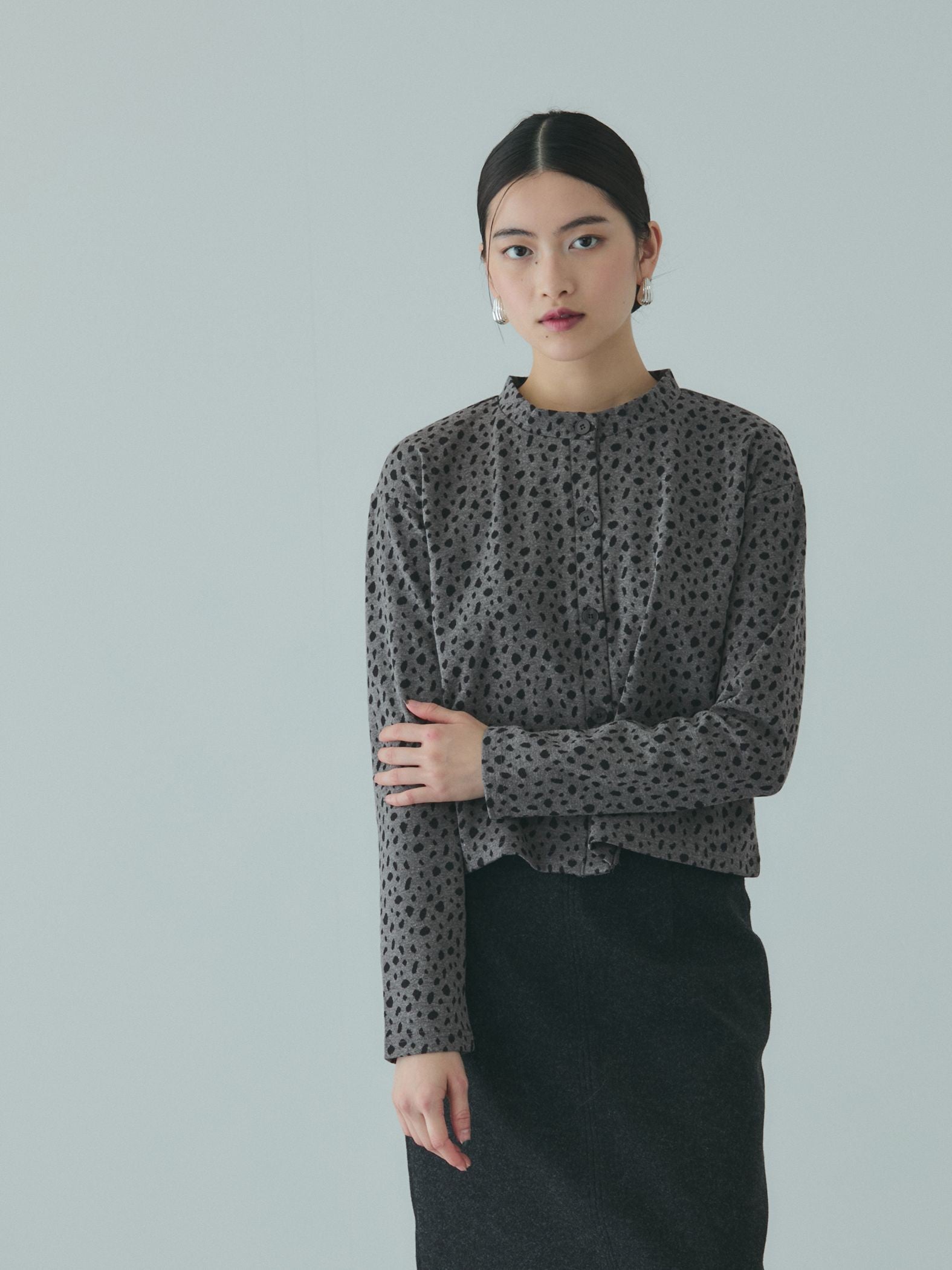 アニマル柄カーディガン≪手洗い可能≫