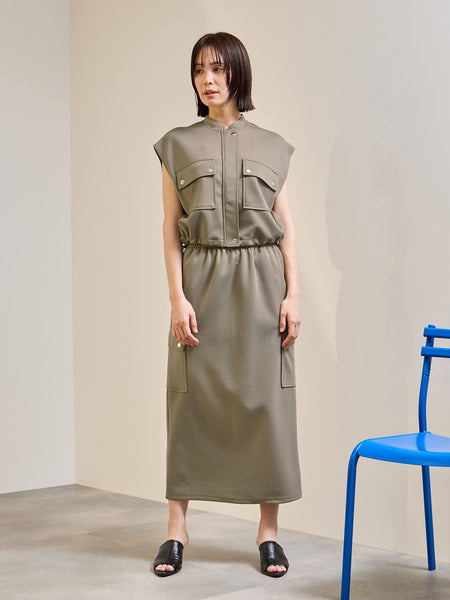 【SET】ダンボールニットベスト×スカート2ピース