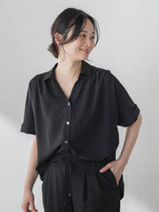 ≪シリーズ累計2万枚突破！≫【ラクする美人服】スキッパーブラウス