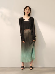 シフォングラデーションプリーツスカート