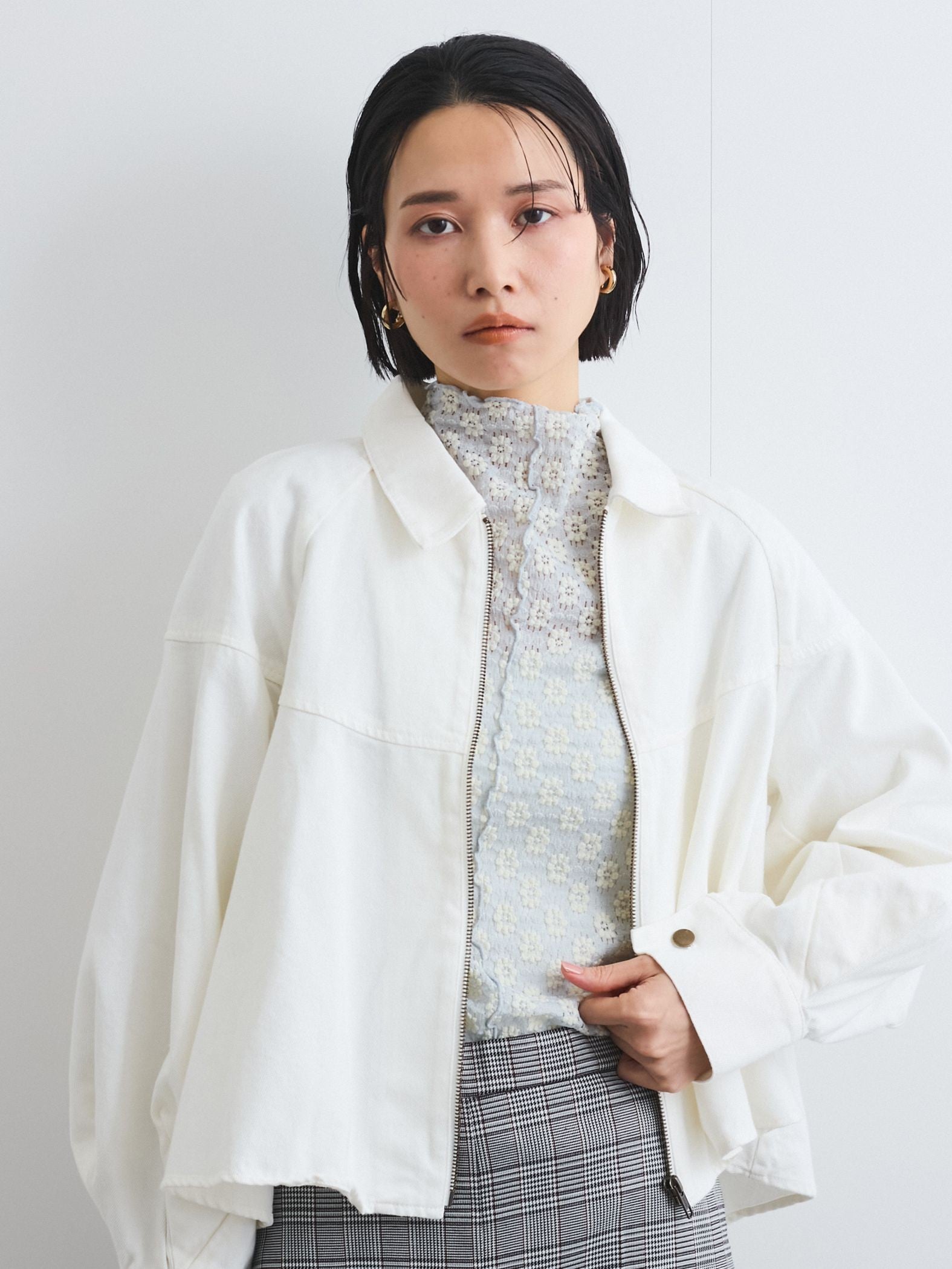 花柄ジャガードレーストップス≪手洗い可能≫ | VICKY(ビッキー 花柄ジャガードレーストップス≪手洗い可能≫ | VICKY(ビッキー