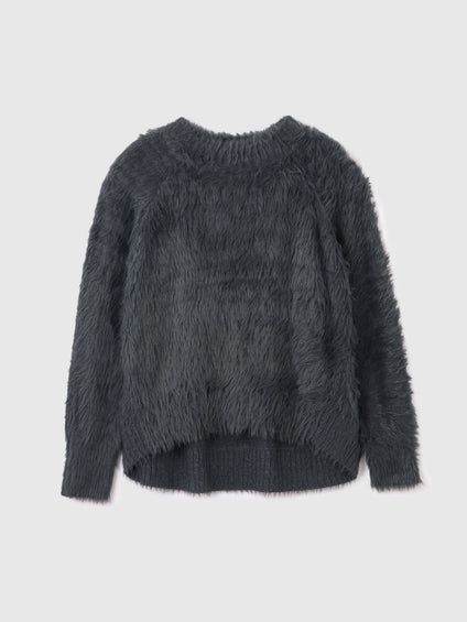 カーブヘムシャギーニットプルオーバー≪手洗い可能≫