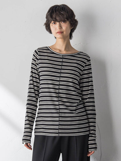 ”肌が喜ぶ”前後2WAYクルーネックロンT≪手洗い可能≫
