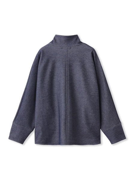 【WEB限定】裏毛布スタンドネックプルオーバー≪毛玉防止・ストレッチ≫