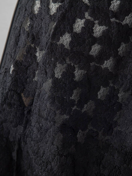 フラワー刺繍レースブルゾン