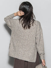 ラメスパンコールクルーネックニット≪手洗い可能≫