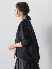 【受注会限定】刺繍あり/裏起毛ボトルネックカットソー≪洗濯機で洗える≫