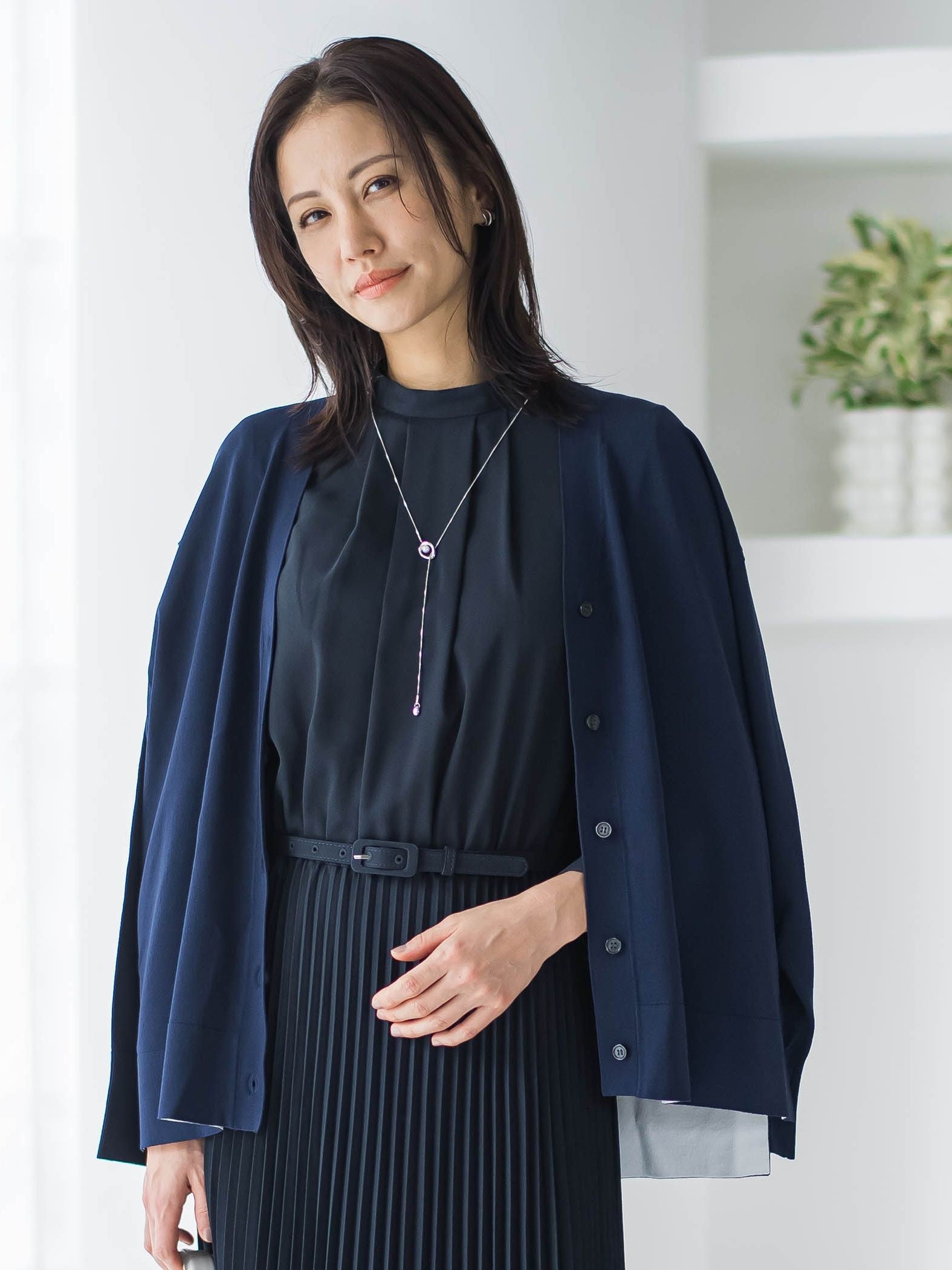 UVカットVネックカーディガン≪WEB限定11号あり≫