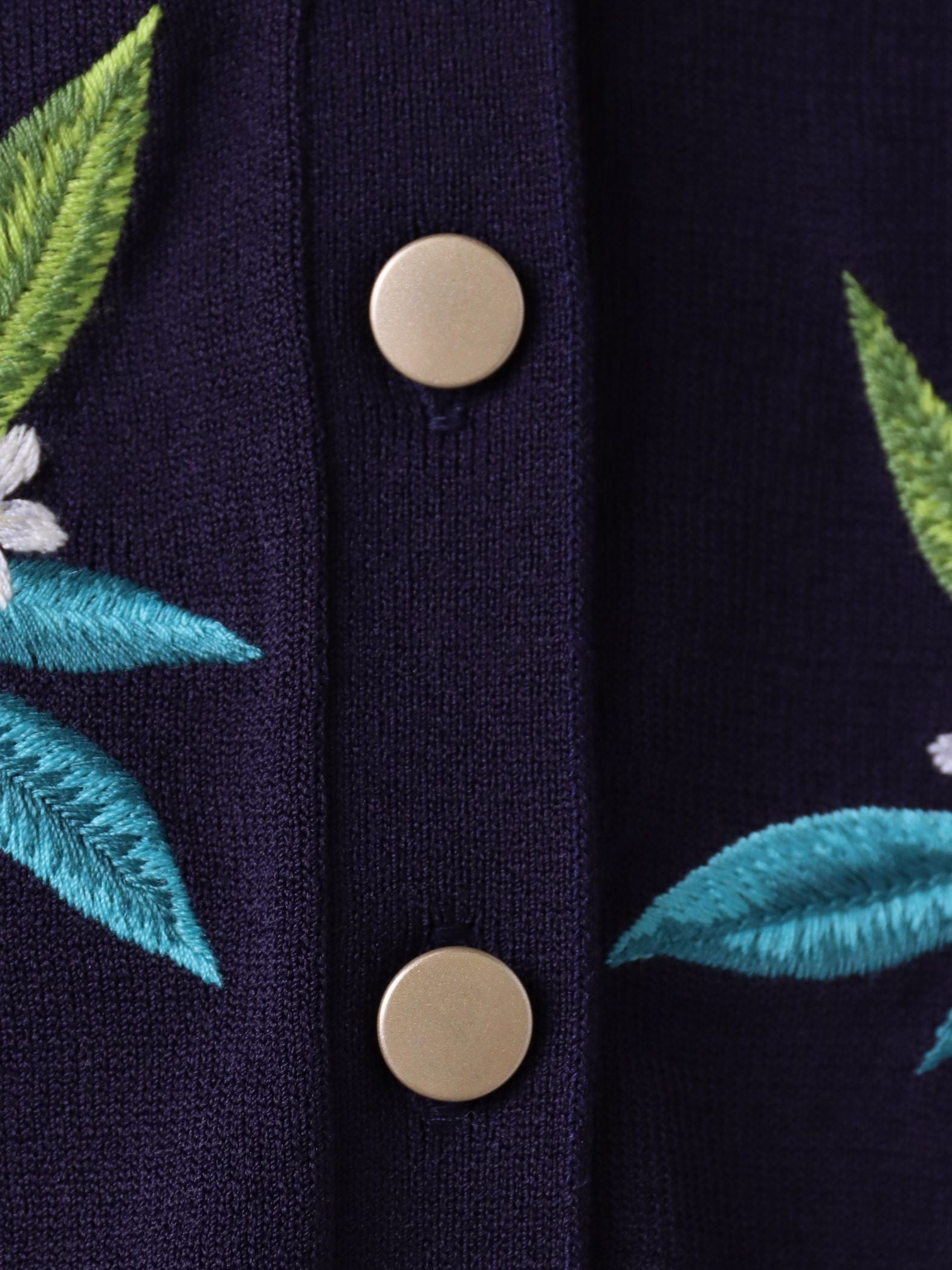 レモン刺繍ニットカーディガン