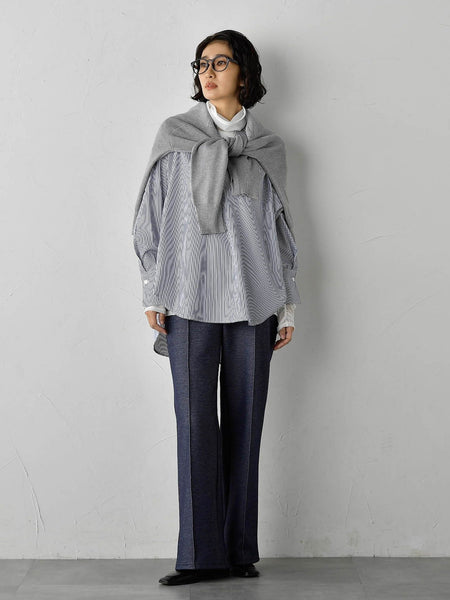 【WEB限定】”3コーデが叶う2点セット”ニット×シャツ≪手洗い可能≫