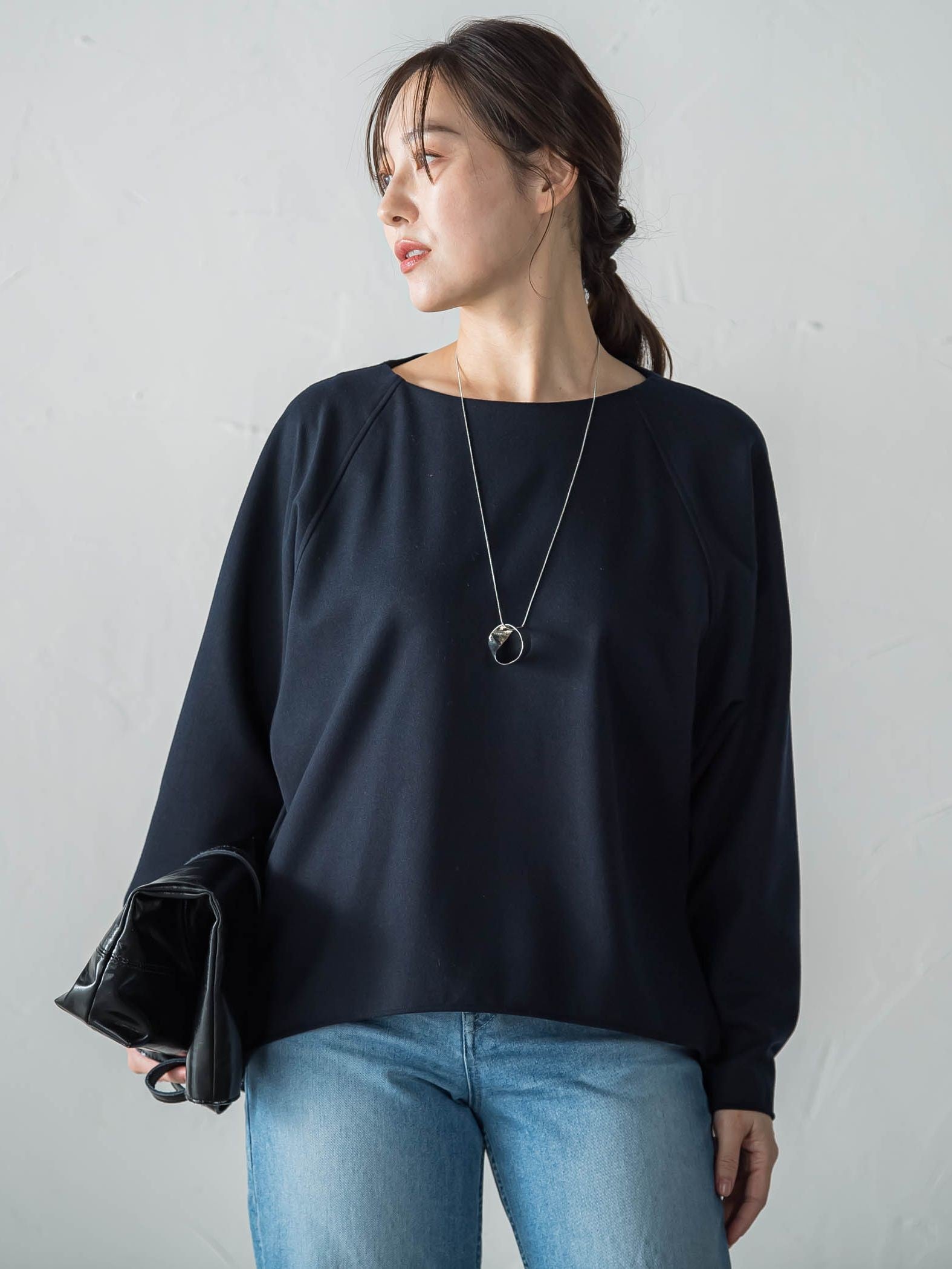 両面起毛T/Rブラウス