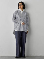 【WEB限定】”3コーデが叶う2点セット”ニット×シャツ≪手洗い可能≫