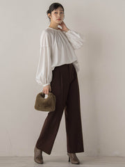 【新色追加】両面起毛ストレッチパンツ≪洗濯機で洗える≫