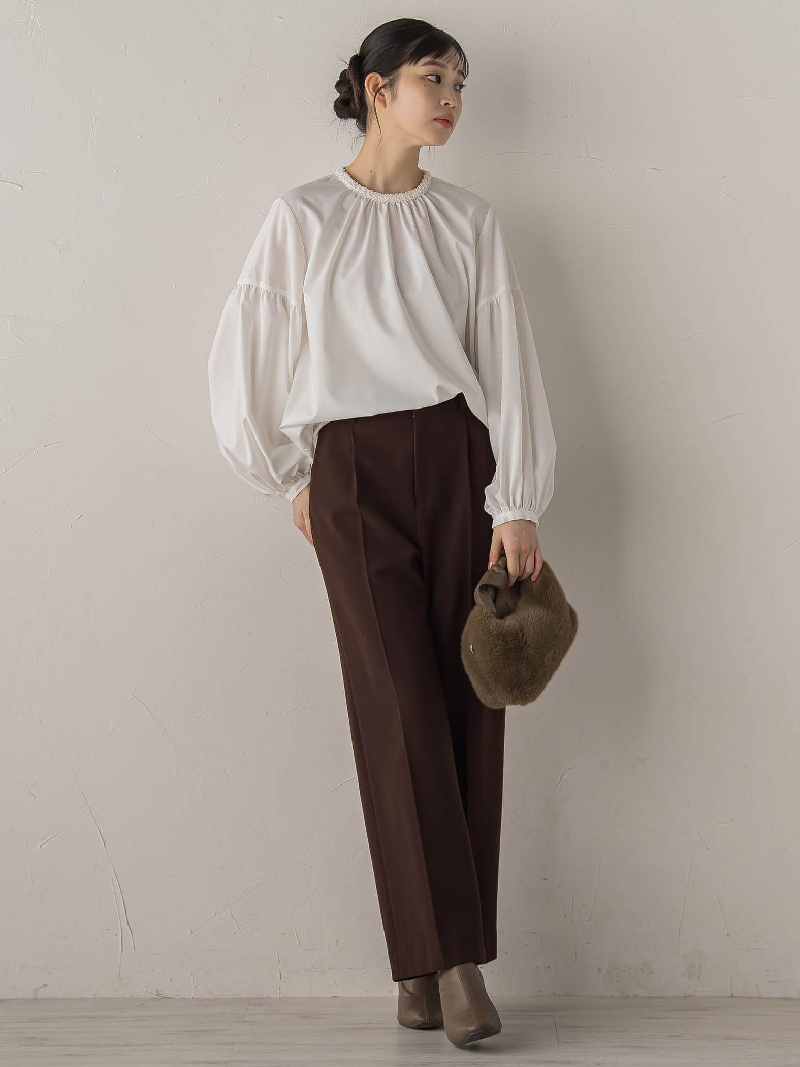 【新色追加】両面起毛ストレッチパンツ≪洗濯機で洗える≫