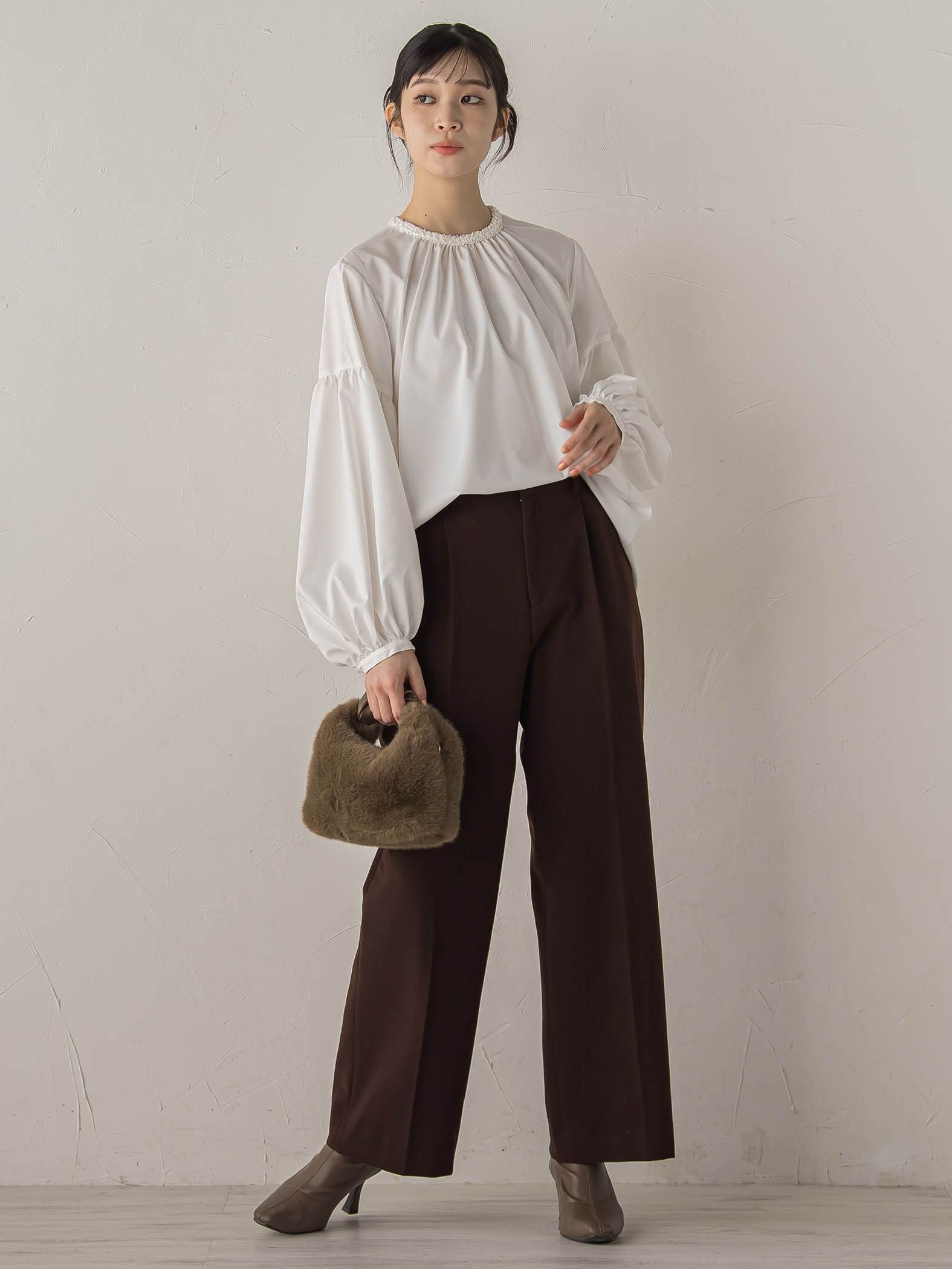 【新色追加】両面起毛ストレッチパンツ≪洗濯機で洗える≫