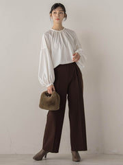 【新色追加】両面起毛ストレッチパンツ≪洗濯機で洗える≫