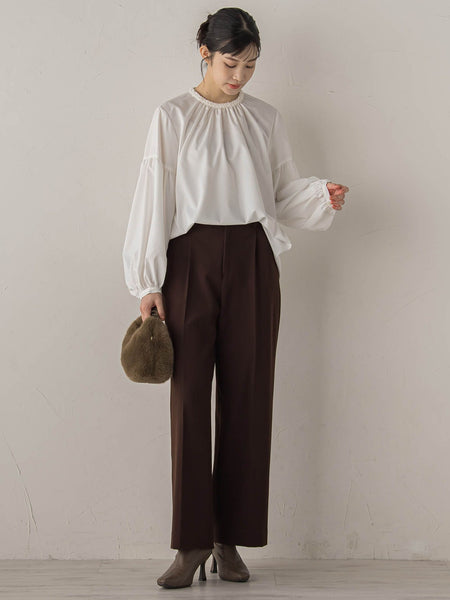 【新色追加】両面起毛ストレッチパンツ≪洗濯機で洗える≫