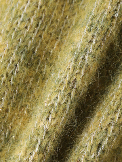 ラメスパンコールクルーネックニット≪手洗い可能≫