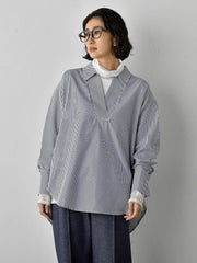 【WEB限定】”3コーデが叶う2点セット”ニット×シャツ≪手洗い可能≫