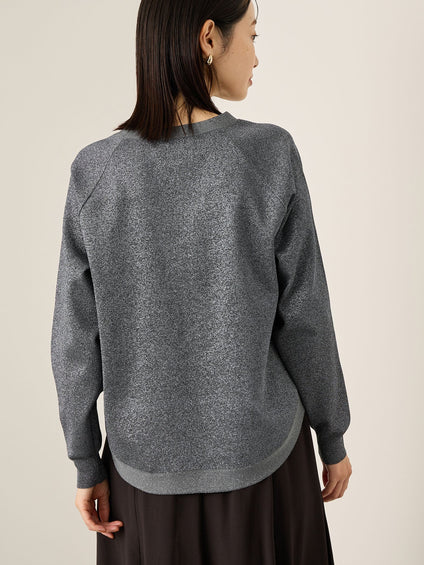 エアリーグリッターラウンドヘムニット≪手洗い可能≫