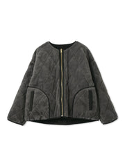 ファーキルトリバーシブルZIPブルゾン