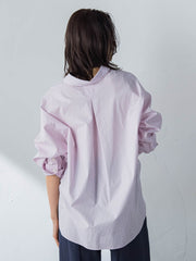 コットンポプリン2WAYストライプシャツ