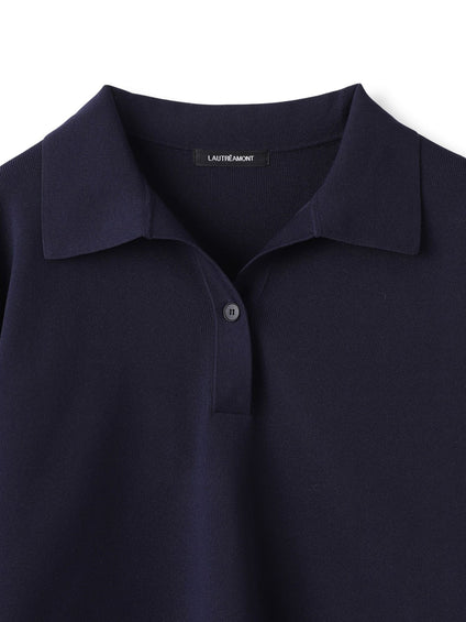 襟付きスキッパーニットプルオーバー