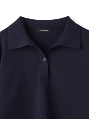 襟付きスキッパーニットプルオーバー