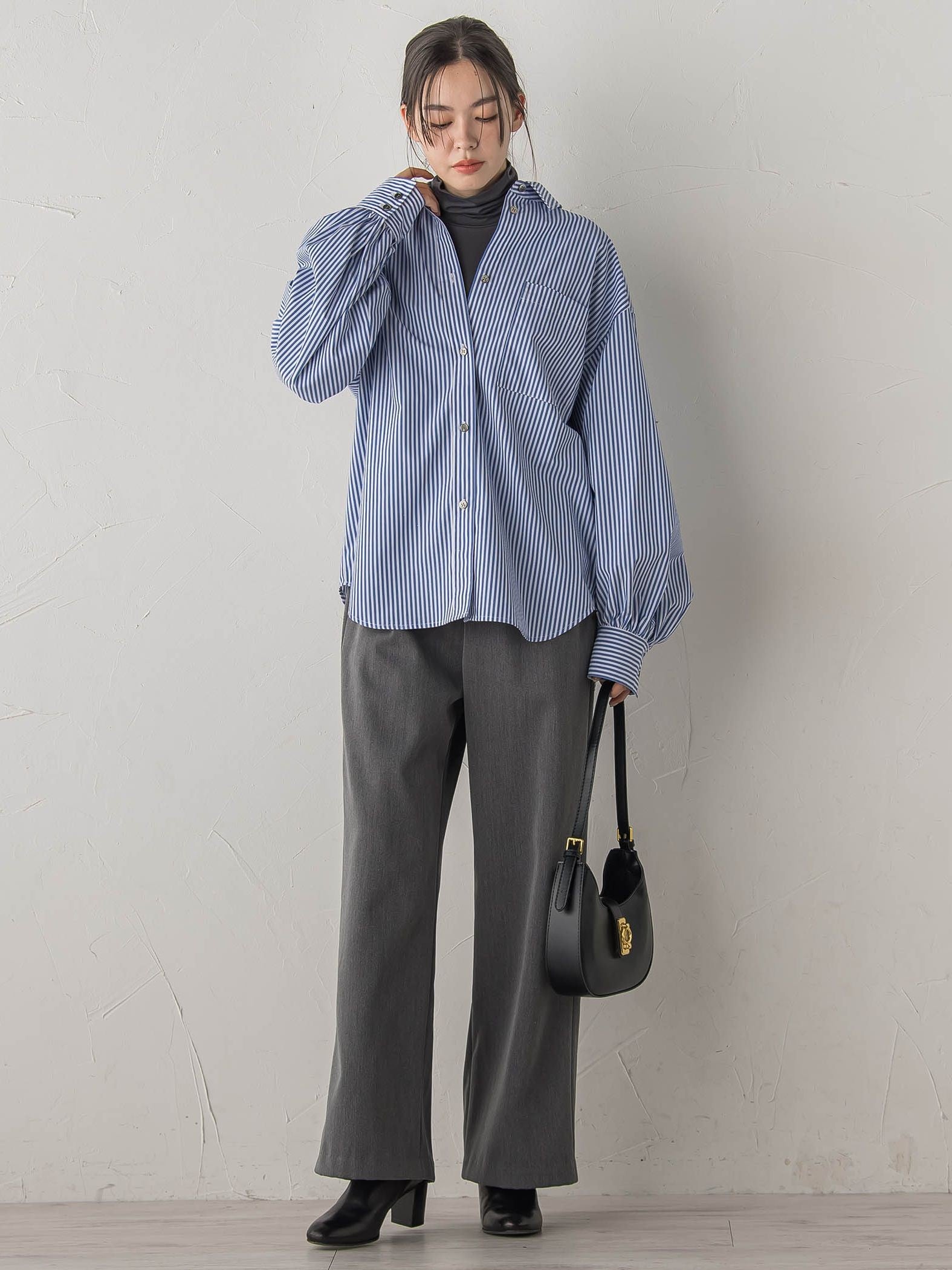 ボリュームスリーブシャツ≪洗濯機で洗える≫