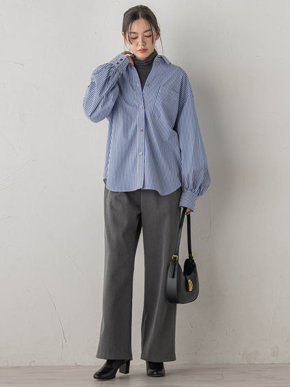 ボリュームスリーブシャツ≪洗濯機で洗える≫