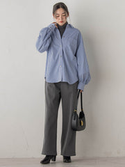 ボリュームスリーブシャツ≪洗濯機で洗える≫
