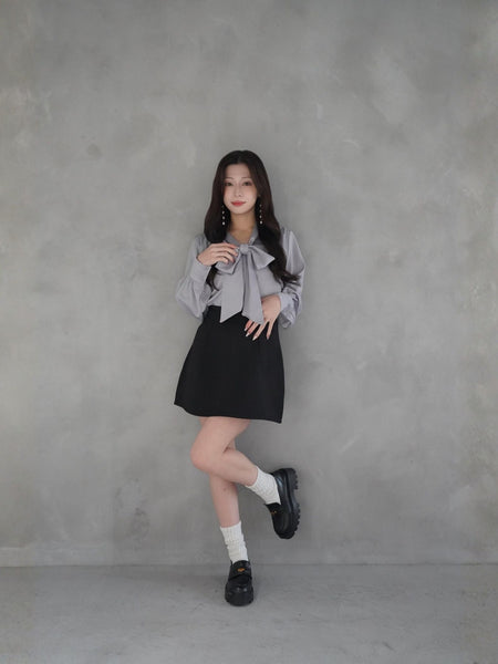 Bowtie Satin Blouse