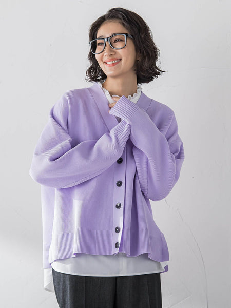 【大きいサイズ/WEB限定カラーあり】スポンディッシュニットカーディガン