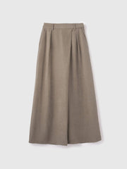 フィブリルサテンラップワイドパンツ≪洗濯機で洗える≫