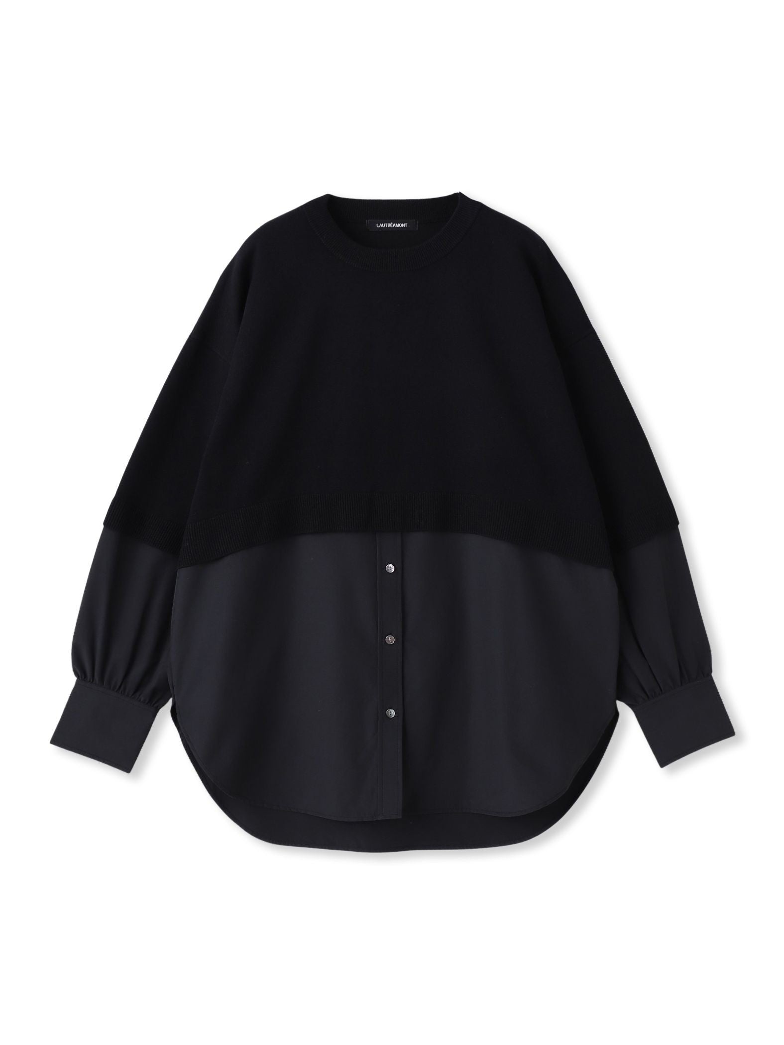 【WEB限定】シャツドッキングニット≪洗える≫