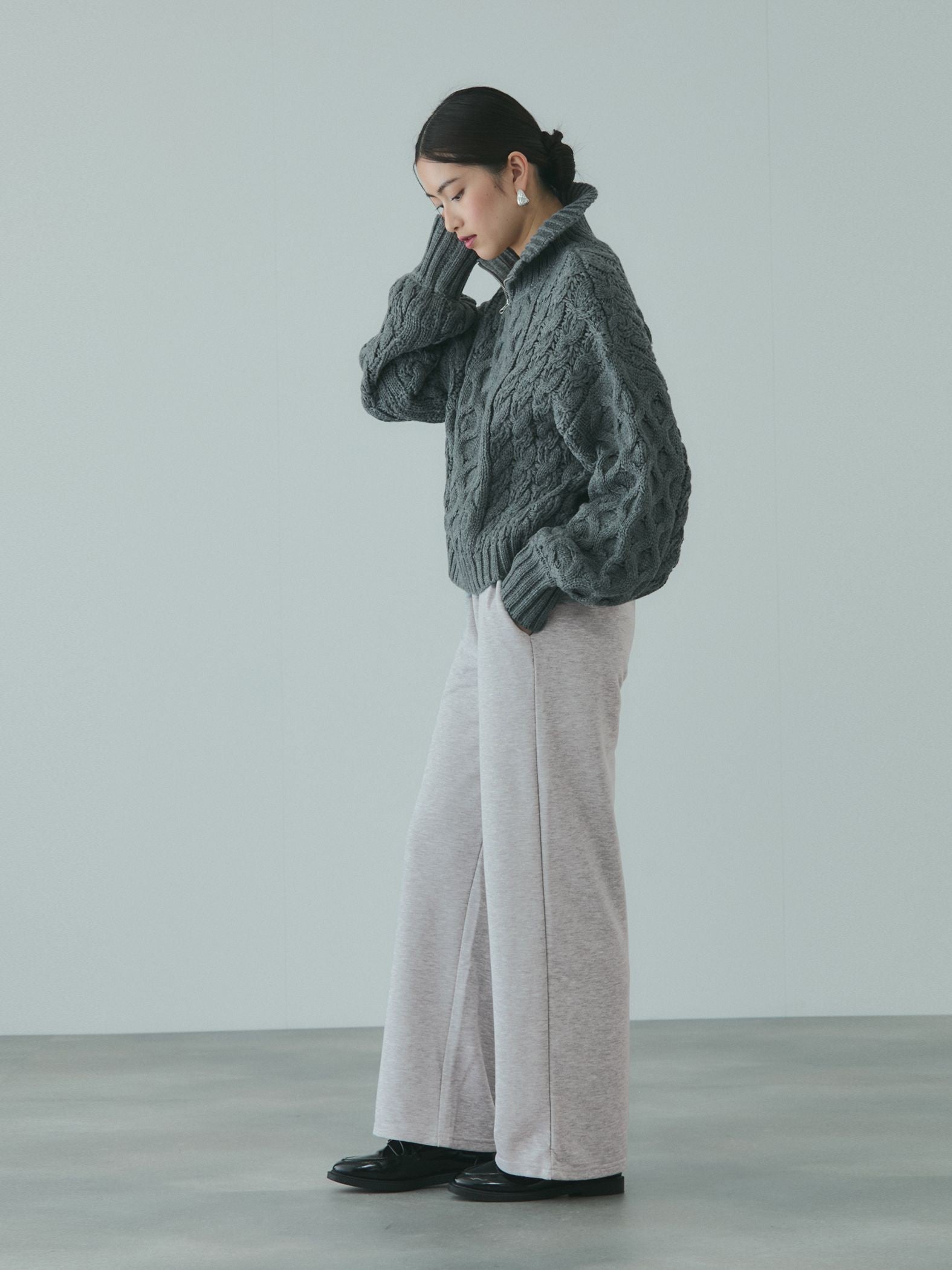 配色ドッキングスウェットパンツ≪セットアップ対応/手洗い可能≫