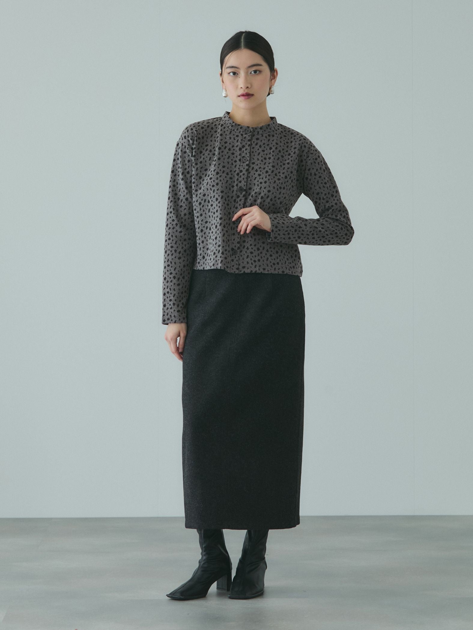 アニマル柄カーディガン≪手洗い可能≫